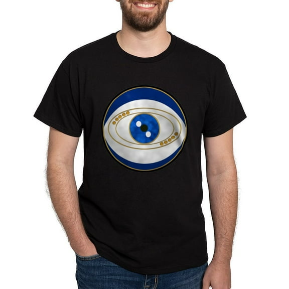 CafePress - Blue Evil Eye With Gold Accents T Shirt - Men's Classic Graphic Cotton T-Shirt