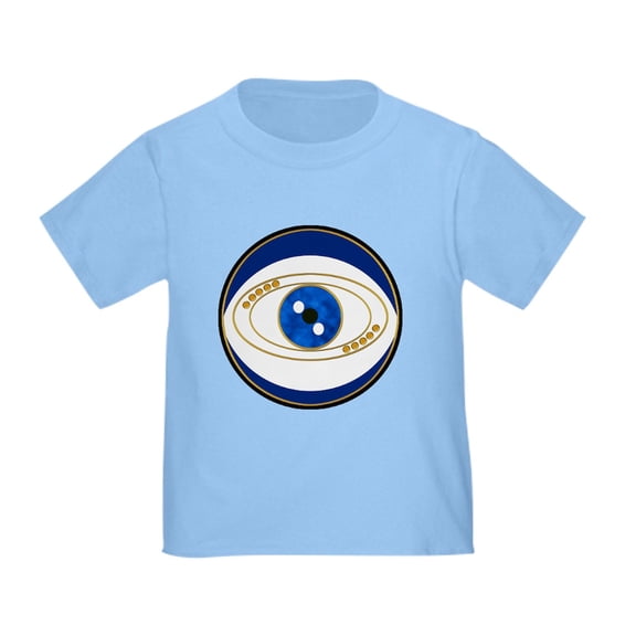 CafePress - Blue Evil Eye With Gold Accents T Shirt - Cute Toddler T-Shirt, 100% Cotton