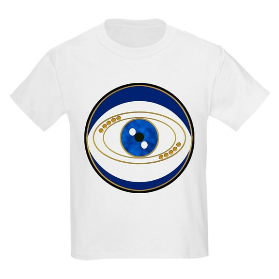 CafePress - Blue Evil Eye With Gold Accents T Shirt - Light Classic Kids Graphic, Short Sleeve T-Shirt, Sizes XS-XL