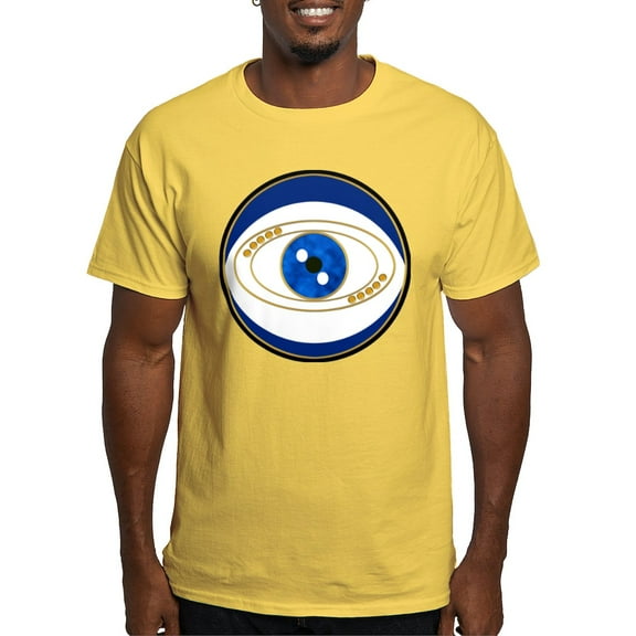 CafePress - Blue Evil Eye With Gold Accents T Shirt - Men's Classic Graphic T-Shirt