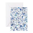 thumbnail image 1 of CafePress - Blue Floral - Greeting Card, Blank Inside Matte, 1 of 4
