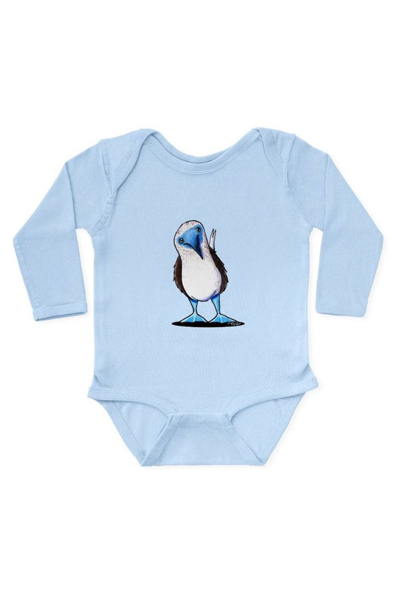 - Blue Footed Booby Long Sleeve Infant Bodysuit - Long Sleeve Cotton Baby Bodysuit