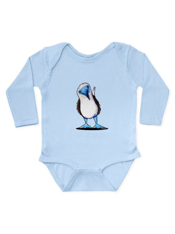 - Blue Footed Booby Long Sleeve Infant Bodysuit - Long Sleeve Cotton Baby Bodysuit