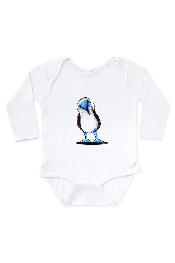- Blue Footed Booby Long Sleeve Infant Bodysuit - Long Sleeve Cotton Baby Bodysuit