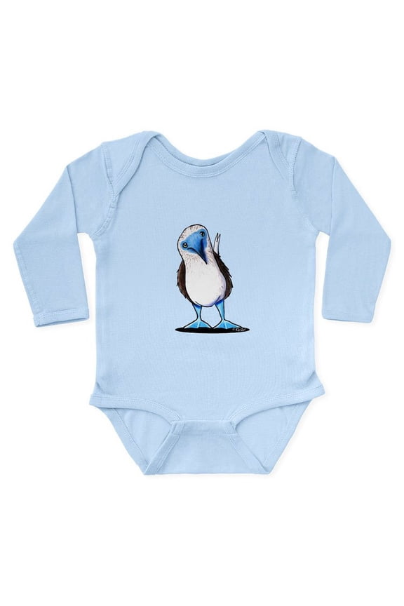 - Blue Footed Booby Long Sleeve Infant Bodysuit - Long Sleeve Cotton Baby Bodysuit