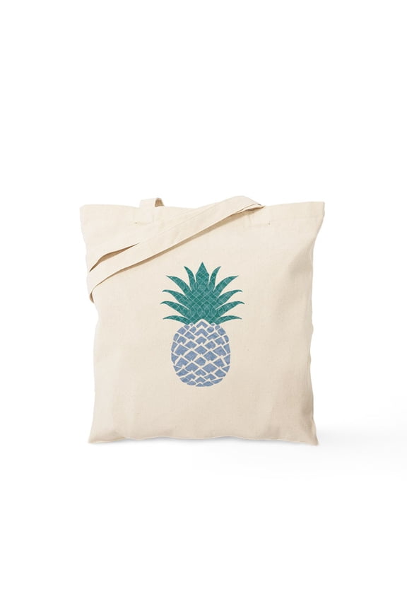 - Blue Gray Pineapple Cute Women Girls Colo Tote Bag - Unisex Canvas Tote Bag, Beige, 1-Piece