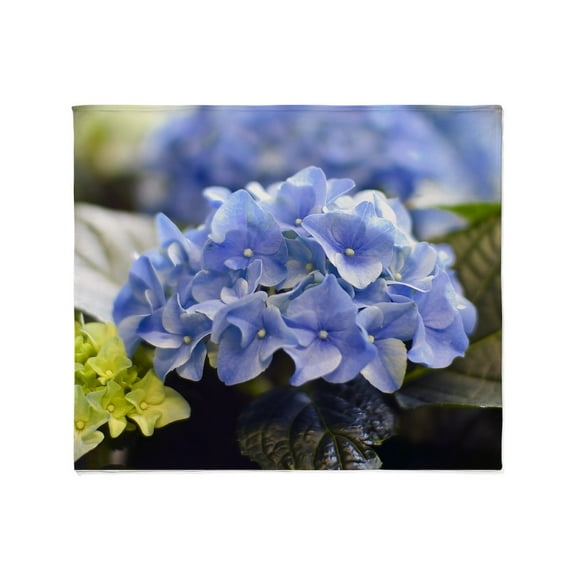 CafePress - Blue Hortensia Throw Blanket - Soft Fleece Throw Blanket, 50"x60" for All Ages