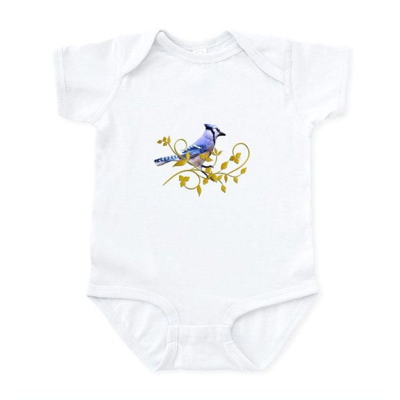 CafePress - Blue Jay Infant Bodysuit - Baby Light Bodysuit, Size Newborn - 24 Months