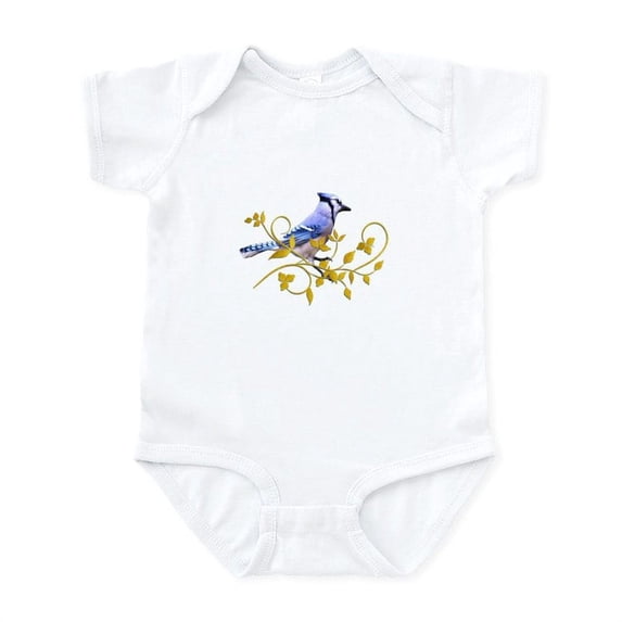 CafePress - Blue Jay Infant Bodysuit - Baby Light Bodysuit, Size Newborn - 24 Months