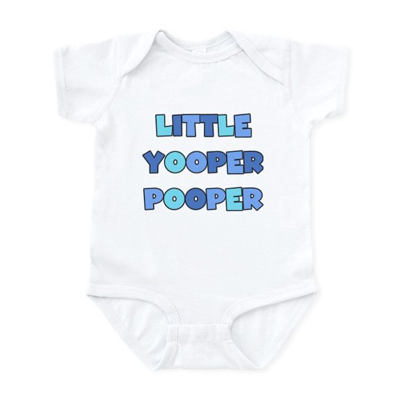 CafePress - Blue Little Yooper Pooper Infant Bodysuit - Baby Light Bodysuit, Size Newborn - 24 Months
