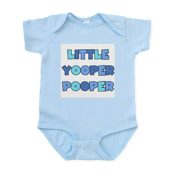 CafePress - Blue Little Yooper Pooper Infant Bodysuit - Baby Light Bodysuit, Size Newborn - 24 Months