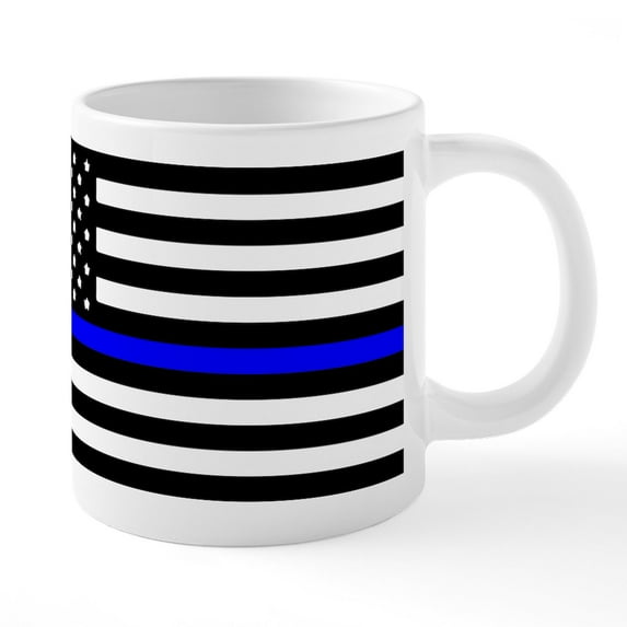 CafePress - Blue Lives Matter Flag - 20 Oz White Ceramic Mega Mug