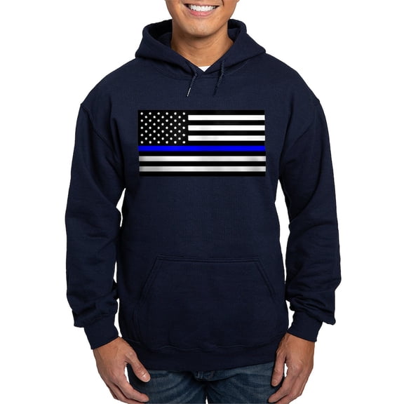 CafePress - Blue Lives Matter Flag Hoodie (Dark) - Pullover Hoodie, Classic, Comfortable Hooded Sweatshirt