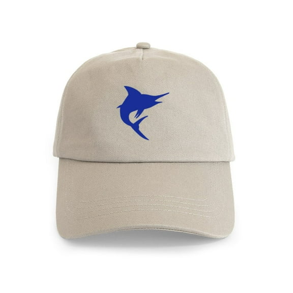 CafePress - Blue Marlin Fish Cap - Adjustable 100% Brushed Unisex Casual Cotton Baseball Cap, Beige, 1