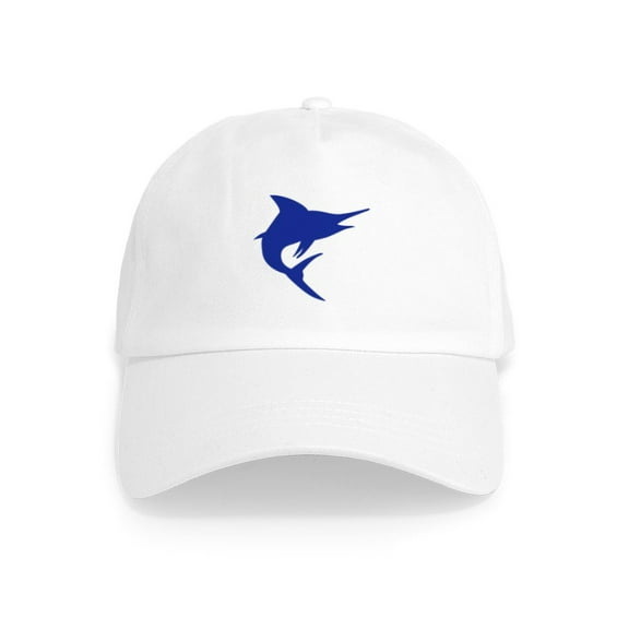 CafePress - Blue Marlin Fish Cap - Adjustable 100% Brushed Unisex Casual Cotton Baseball Cap, Beige, 1