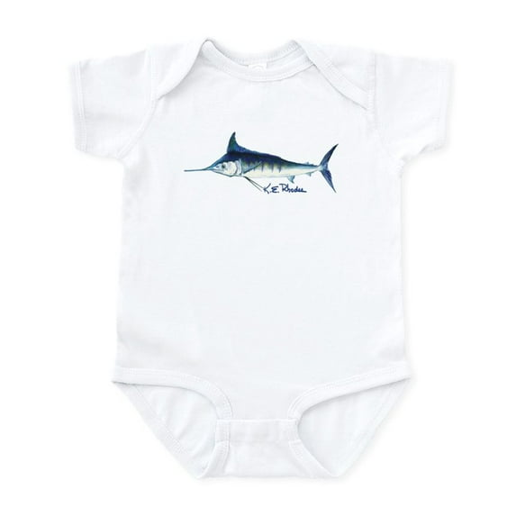 CafePress - Blue Marlin Infant Creeper Body Suit - Baby Light Bodysuit, Size Newborn - 24 Months