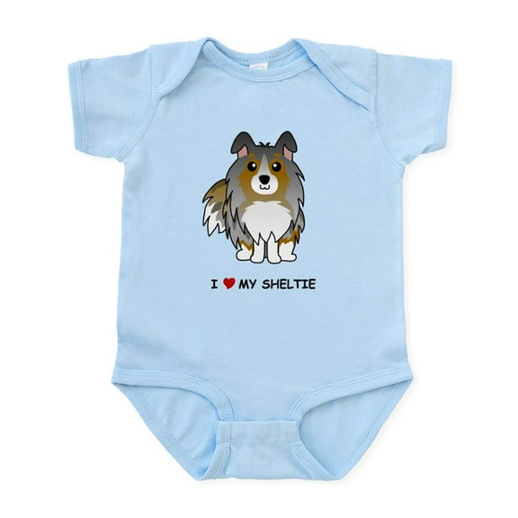 CafePress - Blue Merle Sheltie Infant Bodysuit - Baby Light Bodysuit, Size Newborn - 24 Months