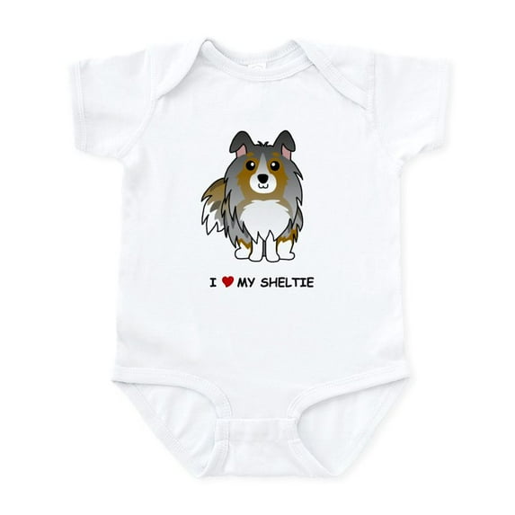 CafePress - Blue Merle Sheltie Infant Bodysuit - Baby Light Bodysuit, Size Newborn - 24 Months