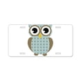 thumbnail image 1 of CafePress - Blue Mod Print Owl - Aluminum License Plate, Front License Plate, Vanity Tag, 1 of 1