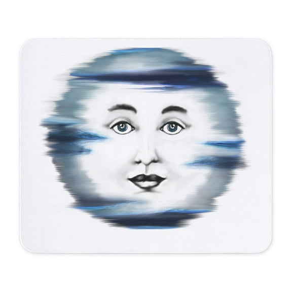 CafePress - Blue Moon Face4 Mousepad - Non-slip Rubber Mousepad, Gaming Mouse Pad