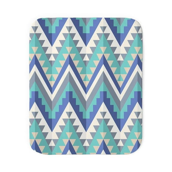 CafePress - Blue Native Pattern - Sherpa Fleece Throw Blanket 60" x 50"