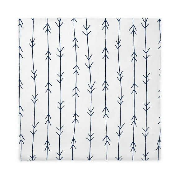 CafePress - Blue, Navy: Arrow Pattern - Queen Duvet