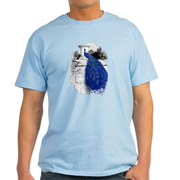 CafePress - Blue Peacock T Shirt - Men's Classic Graphic T-Shirt