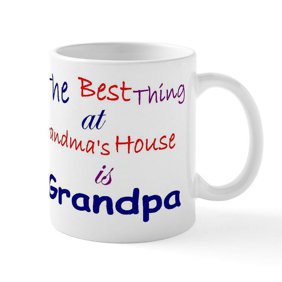 CafePress - Blue Red Lg Mugs - 11 oz Ceramic Mug - Novelty Coffee Tea Cup
