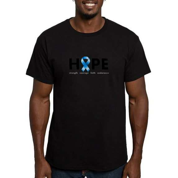 CafePress - Blue Ribbon Hope Clothing Men's Classic T Shirt - Men's Fitted T-Shirt