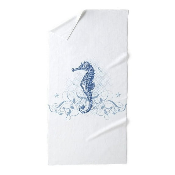 CafePress - Blue Seahorse - Large Beach Towel, Soft 30"x60" Towel with Unique Design