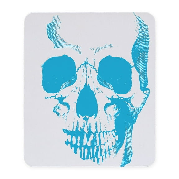 CafePress - Blue Skull Face Mousepad - Non-slip Rubber Mousepad, Gaming Mouse Pad