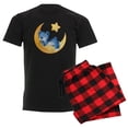 thumbnail image 1 of CafePress - Blue Sleepy Teddy On Moon - Men's Dark Loose Fit Cotton Pajama Set, 1 of 7