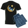 thumbnail image 1 of CafePress - Blue Sleepy Teddy On Moon - Men's Dark Loose Fit Cotton Pajama Set, 1 of 7