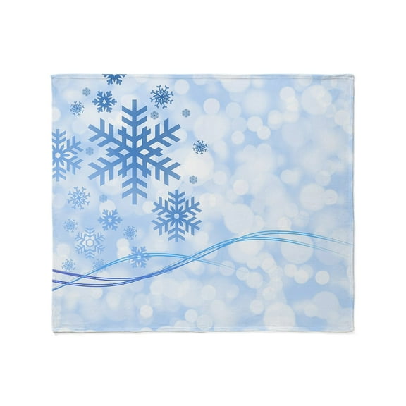 CafePress - Blue Snowflake Throw Blanket - Soft Fleece Throw Blanket, 50"x60" for All Ages