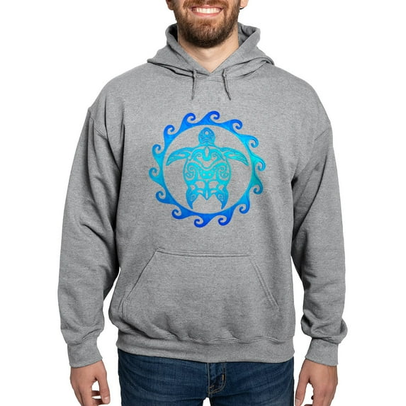 CafePress - Blue Tribal Turtle Sun Hoodie - Pullover Hoodie, Hooded Sweatshirt