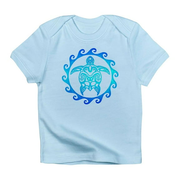 CafePress - Blue Tribal Turtle Sun Infant T Shirt - Infant T-Shirt