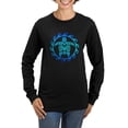 thumbnail image 1 of CafePress - Blue Tribal Turtle Sun Long Sleeve T Shirt - Women's Long Sleeve Graphic Tee Casual Fit, 1 of 4