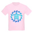 thumbnail image 1 of CafePress - Blue Tribal Turtle Sun T Shirt - Light T-Shirt Kids XS-XL, 1 of 4