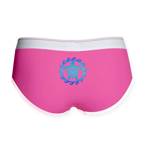 CafePress - Blue Tribal Turtle Sun Women's Boy Brief - Women's Novelty Briefs, Size S-XL