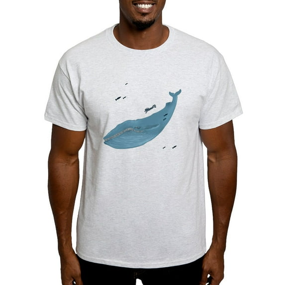 CafePress - Blue Whale Mens Shirt - Light T-Shirt - CP