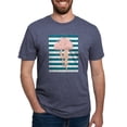 thumbnail image 1 of CafePress - Blue White Bold Stripes Hand Drawn Jellyfish Mens - Mens Tri-blend T-Shirt, 1 of 4