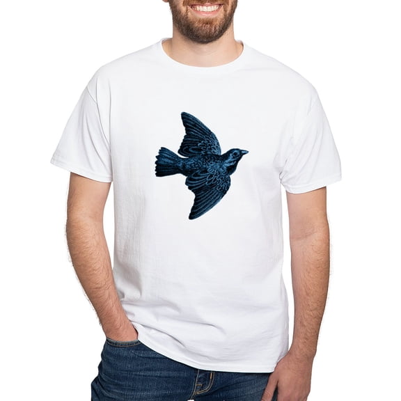 CafePress - Bluebird Of Happiness White T Shirt - Men's White Classic Cotton T-Shirts