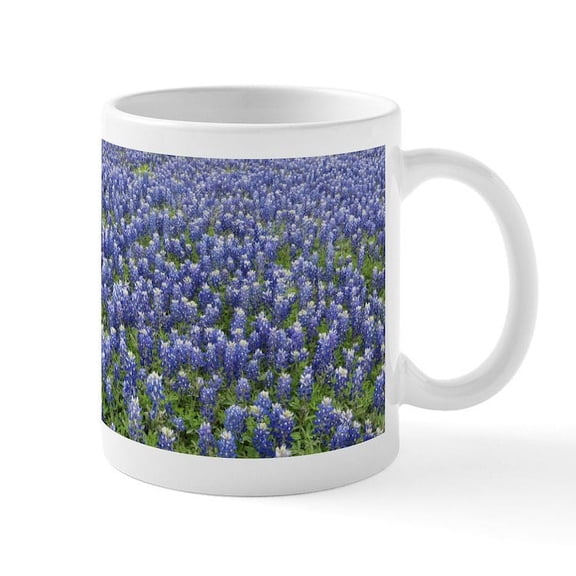 CafePress - Bluebonnets Stainless Steel Travel Mugs - 11 oz Ceramic Mug - Novelty Coffee Tea Cup