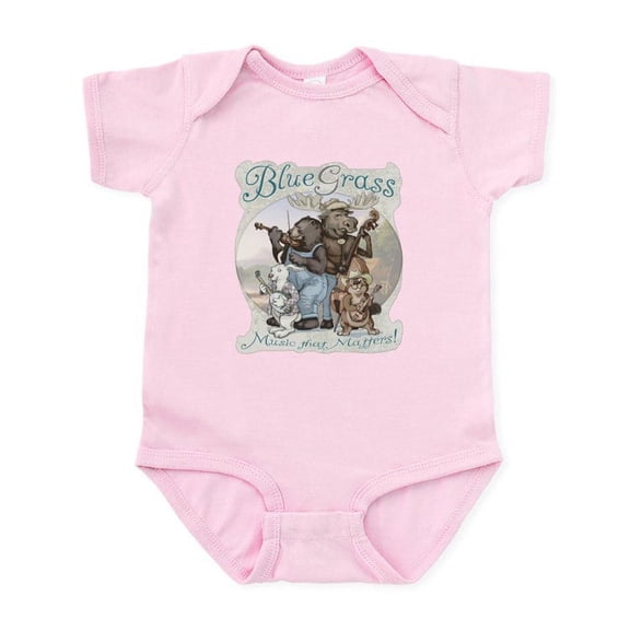 CafePress - Bluegrass Critter Music Infant Bodysuit - Baby Light Bodysuit, Size Newborn - 24 Months
