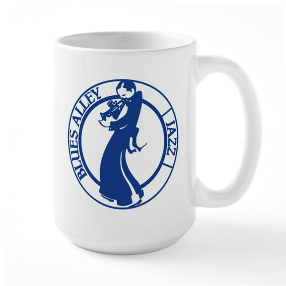 CafePress - Blues Alley Jazz Mugs - 15 oz Ceramic Large White Novelty Mug
