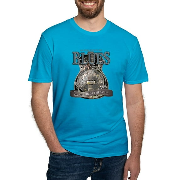 CafePress - Blues Music From The Soul Vintage T Shirt - Men's Fitted T-Shirt