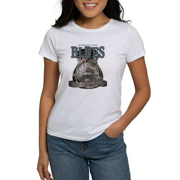 CafePress - Blues Music From The Soul Vintage T Shirt - Women's Classic T-Shirt