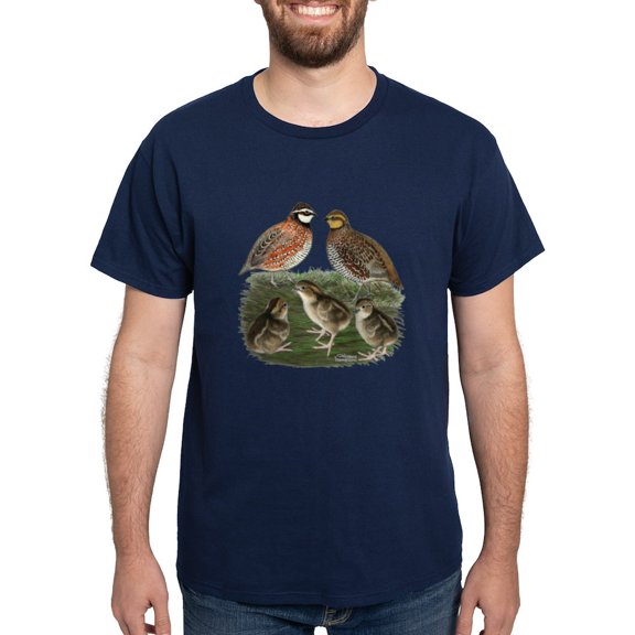 CafePress - Bobwhite Family Dark T Shirt - Men's Classic Graphic Cotton T-Shirt
