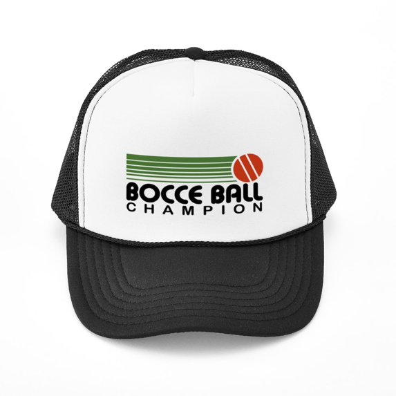 CafePress - Bocce Ball Champion - Adjustable Unisex Printed Trucker Hat with Mesh Back