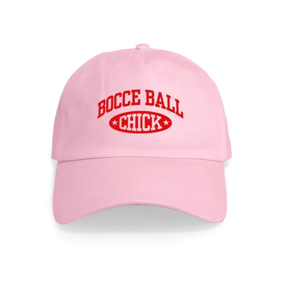 CafePress - Bocce Ball Chick Cap - Adjustable 100% Brushed Unisex Casual Cotton Baseball Cap, Beige, 1